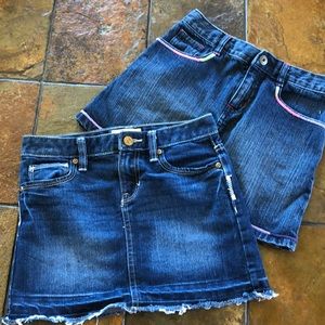 Lot of 2 size 8 jean skirts